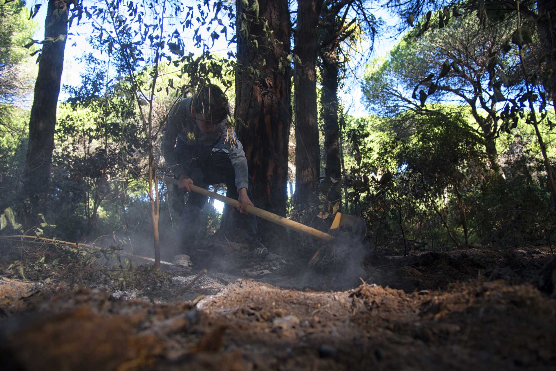 Bonifica incendio di Procoio a Ostia del 26 ottobre